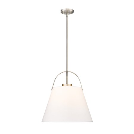 Z-Lite Z-Studio Pendant, 1-Light, 18 In.W x 18 In.H, Brushed Nickel/Ivory 743P18-BN